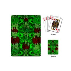 Forest Of Colors And Calm Flowers On Vines Playing Cards Single Design (mini) by pepitasart