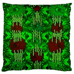 Forest Of Colors And Calm Flowers On Vines Large Cushion Case (two Sides) by pepitasart