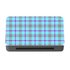 Tartan Mauve Purple Cyan Memory Card Reader With Cf