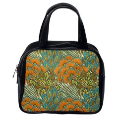 Orange Flowers Classic Handbag (one Side) by goljakoff