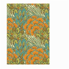 Orange Flowers Large Garden Flag (two Sides) by goljakoff