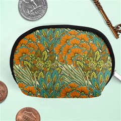 Orange Flowers Accessory Pouch (medium) by goljakoff