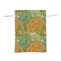 Orange Flowers Lightweight Drawstring Pouch (s) by goljakoff