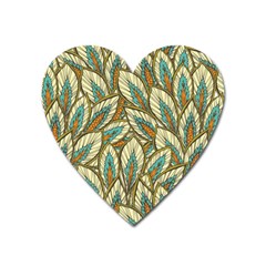 Green Leaves Heart Magnet by goljakoff