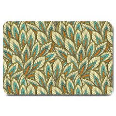 Green Leaves Large Doormat  by goljakoff