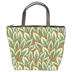 Green Leaves Bucket Bag by goljakoff