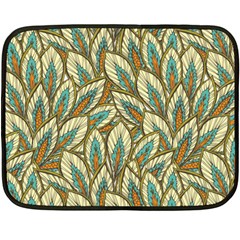 Green Leaves Fleece Blanket (mini) by goljakoff