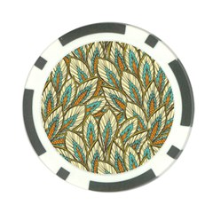 Green Leaves Poker Chip Card Guard (10 Pack) by goljakoff