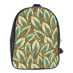 Green Leaves School Bag (large) by goljakoff