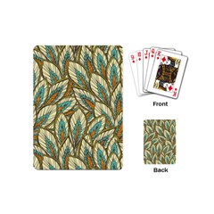 Green Leaves Playing Cards Single Design (mini) by goljakoff