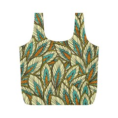 Green Leaves Full Print Recycle Bag (m) by goljakoff