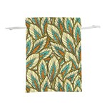 Green leaves Lightweight Drawstring Pouch (S) Back