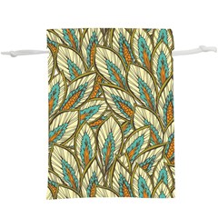 Green Leaves  Lightweight Drawstring Pouch (xl) by goljakoff