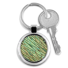 Green Leaves Key Chain (round) by goljakoff