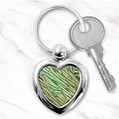 Green Leaves Key Chain (heart) by goljakoff