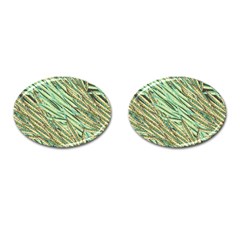 Green Leaves Cufflinks (oval) by goljakoff