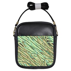 Green Leaves Girls Sling Bag by goljakoff