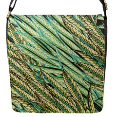 Green Leaves Flap Closure Messenger Bag (s) by goljakoff