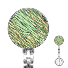 Green Leaves Stainless Steel Nurses Watch by goljakoff