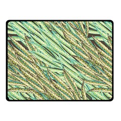 Green Leaves Double Sided Fleece Blanket (small)  by goljakoff