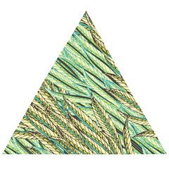 Green Leaves Wooden Puzzle Triangle by goljakoff