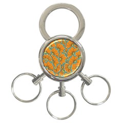 Orange Flowers 3-ring Key Chain by goljakoff