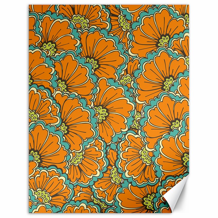 Orange flowers Canvas 12  x 16 