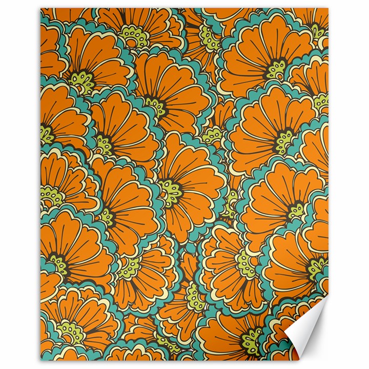 Orange flowers Canvas 16  x 20 