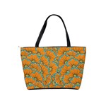 Orange flowers Classic Shoulder Handbag Back