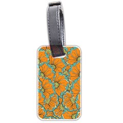 Orange Flowers Luggage Tag (two Sides) by goljakoff