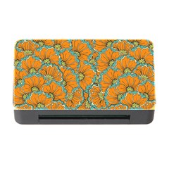 Orange Flowers Memory Card Reader With Cf by goljakoff