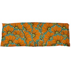 Orange Flowers Body Pillow Case (dakimakura) by goljakoff