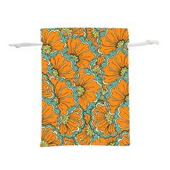 Orange Flowers Lightweight Drawstring Pouch (s) by goljakoff