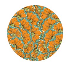 Orange Flowers Mini Round Pill Box (pack Of 5) by goljakoff