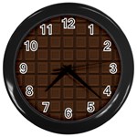 Chocolate Wall Clock (Black) Front