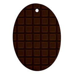 Chocolate Oval Ornament (two Sides)