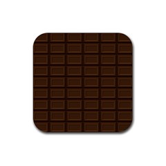 Milk Chocolate Rubber Coaster (square)  by goljakoff