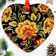 Hohloma Heart Ornament (two Sides) by goljakoff