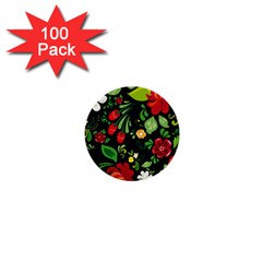 Russian Khokhloma 1  Mini Buttons (100 Pack)  by goljakoff