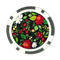 Russian Khokhloma Poker Chip Card Guard by goljakoff