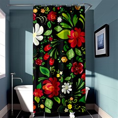 Russian Khokhloma Shower Curtain 36  X 72  (stall)  by goljakoff