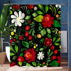 Russian Khokhloma Shower Curtain 60  X 72  (medium)  by goljakoff