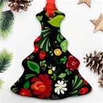 Russian khokhloma Christmas Tree Ornament (Two Sides) Front