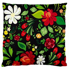 Russian Khokhloma Large Flano Cushion Case (one Side) by goljakoff