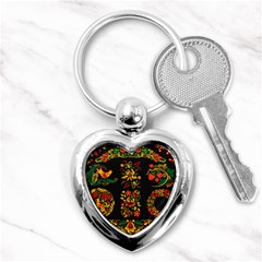 Hohloma Ornament Key Chain (heart) by goljakoff