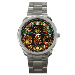 Hohloma Ornament Sport Metal Watch by goljakoff