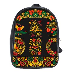 Hohloma Ornament School Bag (large) by goljakoff