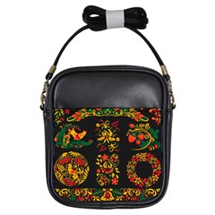 Hohloma Ornament Girls Sling Bag by goljakoff