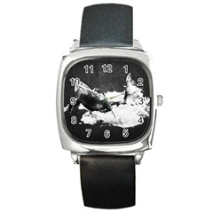 Whale Dream Square Metal Watch by goljakoff