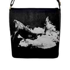 Whale Dream Flap Closure Messenger Bag (l) by goljakoff